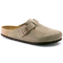 Unisex Boston Taupe Suede Soft Footbed