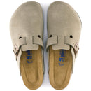 Unisex Boston Taupe Suede Soft Footbed
