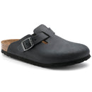 Unisex Boston Black Oiled Leather