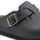 Unisex Boston Black Oiled Leather