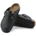 Unisex Boston Black Oiled Leather