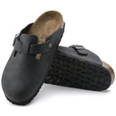 Unisex Boston Black Oiled Leather