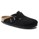 Unisex Boston Black Suede Soft Footbed