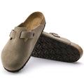 Unisex Boston Taupe Suede Soft Footbed