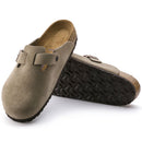 Unisex Boston Taupe Suede Soft Footbed