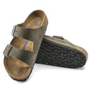 Birkenstock Men's Arizona Faded Khaki Soft Footbed