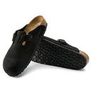 Unisex Boston Black Suede Soft Footbed